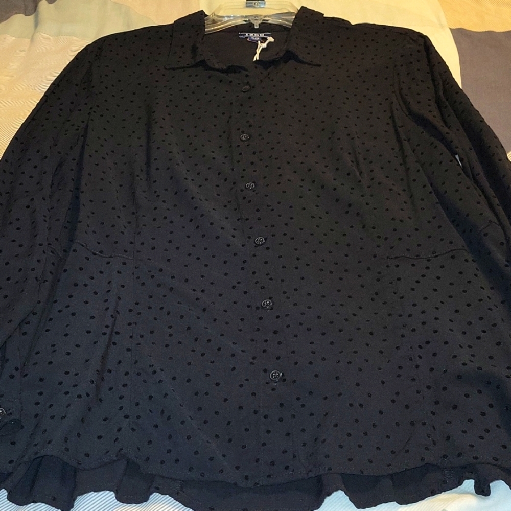 New Womens Black ⚫️ Button Down